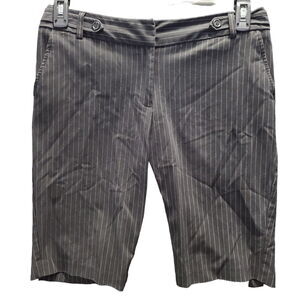 Courtenay Petite Womens Bermuda Shorts Black Size 8P Polyester Blend Stretch